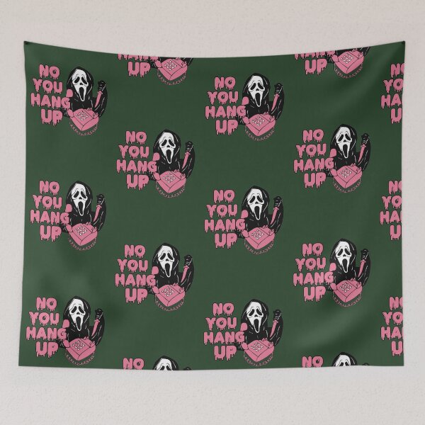Item preview, Funny Halloween Quote – ‘Don’t You Hang Up’ Ghostface Design Oversized T-Shirt designed and sold by Catbudrugs.