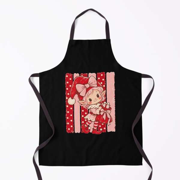 Item preview, Cute Pink Christmas Elf Holiday Santa Helper designed and sold by clarabersetart.
