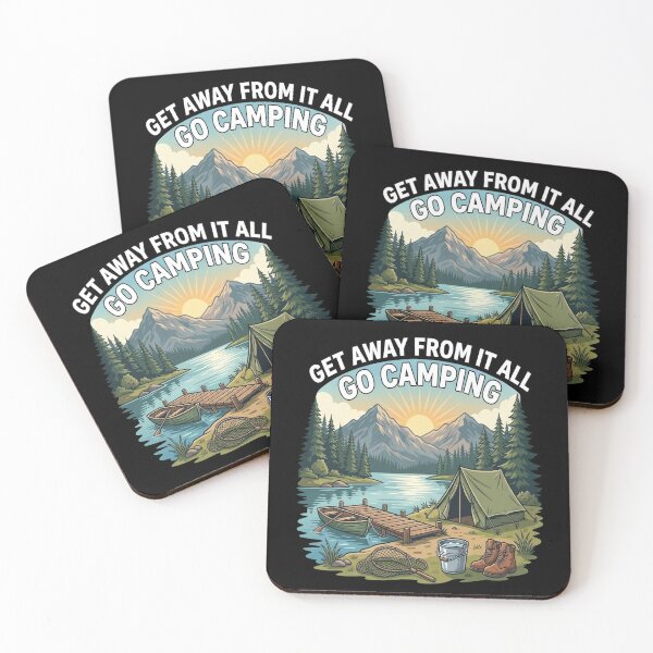 Item preview, Happy Camper Get Away From It All Go Camping Art Design Gift designed and sold by fantasticdesign.