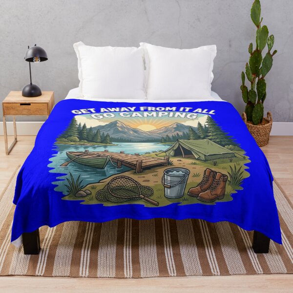 Item preview, Happy Camper Get Away From It All Go Camping Art Design Gift designed and sold by fantasticdesign.