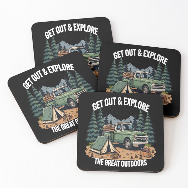 Item preview, Happy Camper Get Out & Explore The Great Outdoors Art Design Gift designed and sold by fantasticdesign.