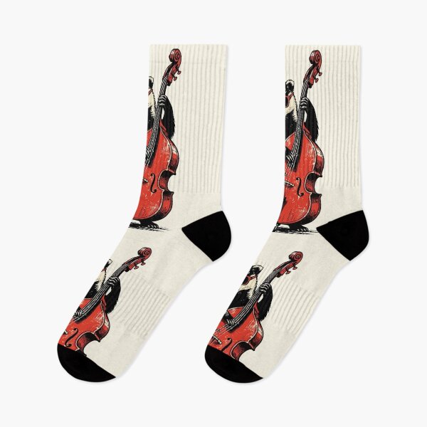Item preview, Cool Badger Playing Double Bass Upright Bass Jazz designed and sold by Amir Faysal.