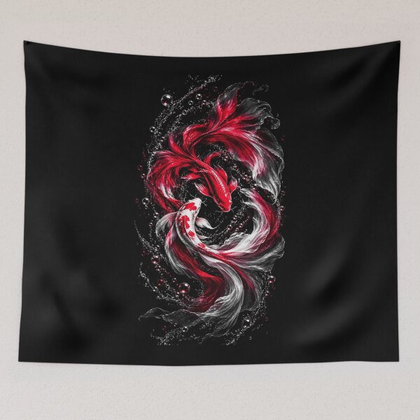 Item preview, Crimson Koi Fish Yin Yang Art designed and sold by Faissal Thomass.