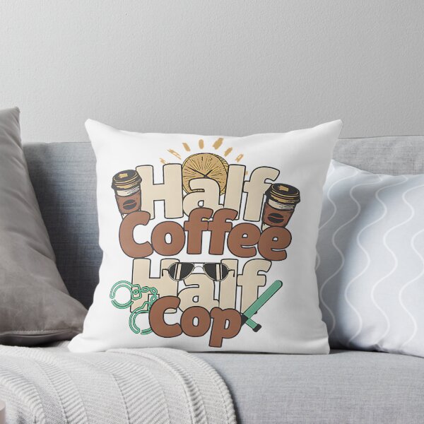 Item preview, Half Coffee Half Cop Design - Perfect Gift for Police Officers and Coffee Lovers designed and sold by ii-ShaRaa-0.