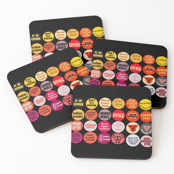 Item preview, vintage lesbian buttons designed and sold by IsGerla.