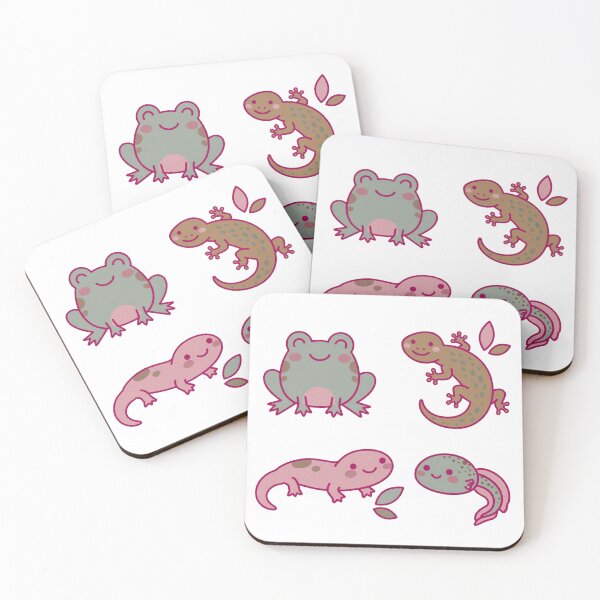 Item preview, Cute Pastel Frog And Salamander Friends designed and sold by ThePrintArt.