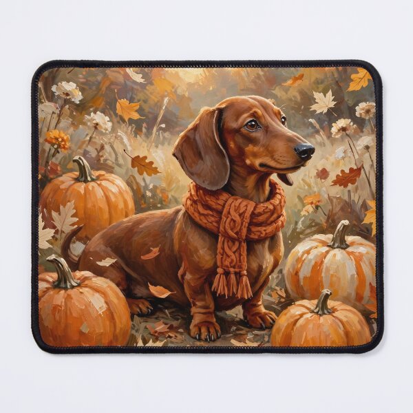 Item preview, Grateful Dachshund — Fall Pumpkin Patch Pup designed and sold by LongDogPrintsCo.