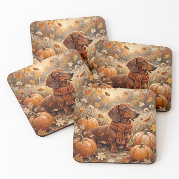 Item preview, Grateful Dachshund — Fall Pumpkin Patch Pup designed and sold by LongDogPrintsCo.