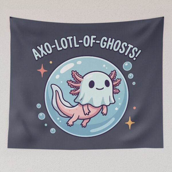Item preview, Axo-lotl Of Ghosts Cute Axolotl Halloween Ghost Costume designed and sold by Amir Faysal.