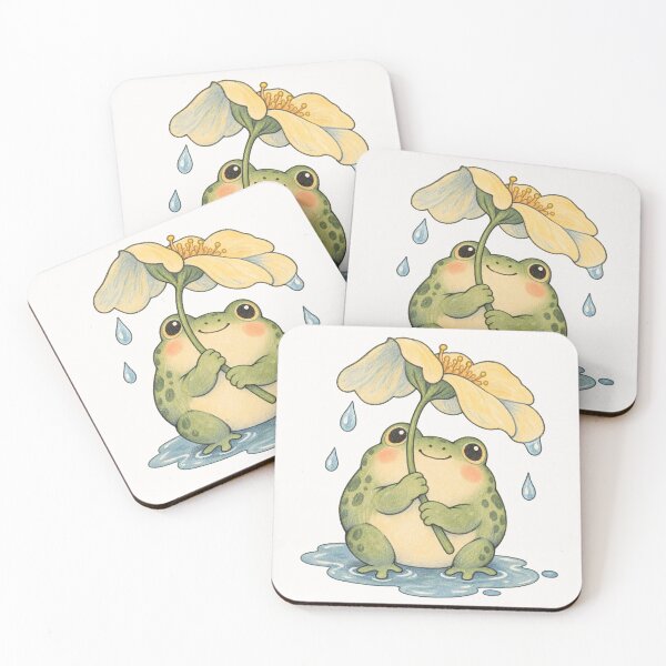 Item preview, Cute Froggy Rainy Day with Flower Umbrella designed and sold by Where to buy.