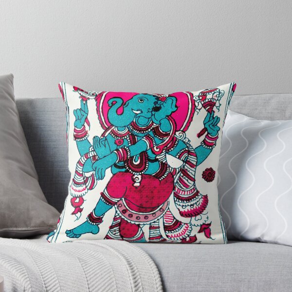 Item preview, Dancing Ganesha with Mouse Indian Print in Pink designed and sold by Fani*.