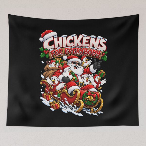 Item preview, Santa Claus with Chickens for Everyone designed and sold by rafaeltto.