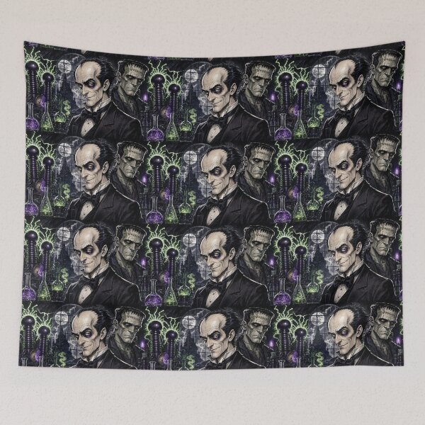 Item preview, Spooky Dr. Frankenstein Victor Frankenstein Monster Halloween Cartoon Art designed and sold by The Art Queen Of Michigan .