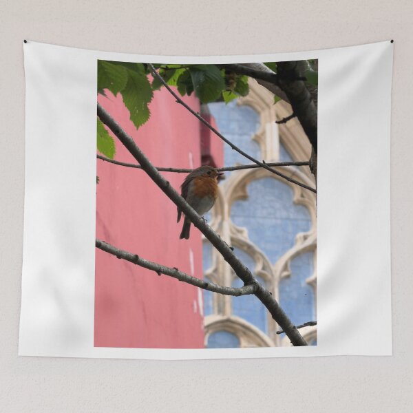 Item preview, European Robin Perched near York Minster designed and sold by Astute-Artio-Photography.