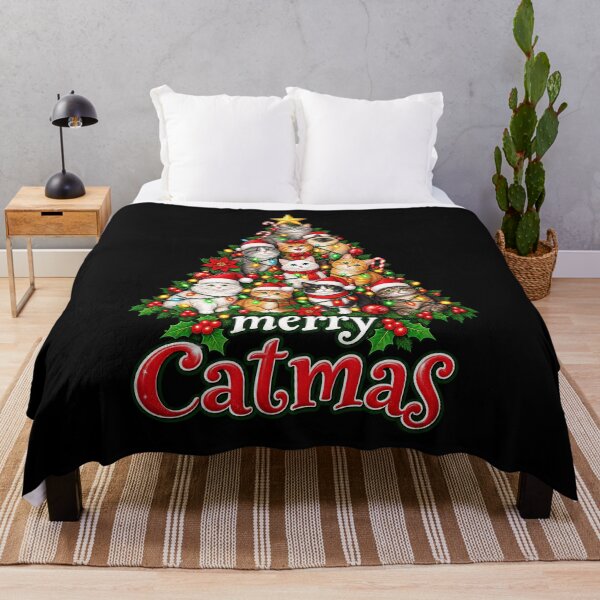 Item preview, Merry Catmas Christmas Tree with Adorable Cats designed and sold by rafaeltto.