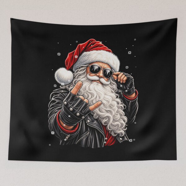 Item preview, Cool Santa with Sunglasses and Leather Jacket Christmas designed and sold by rafaeltto.
