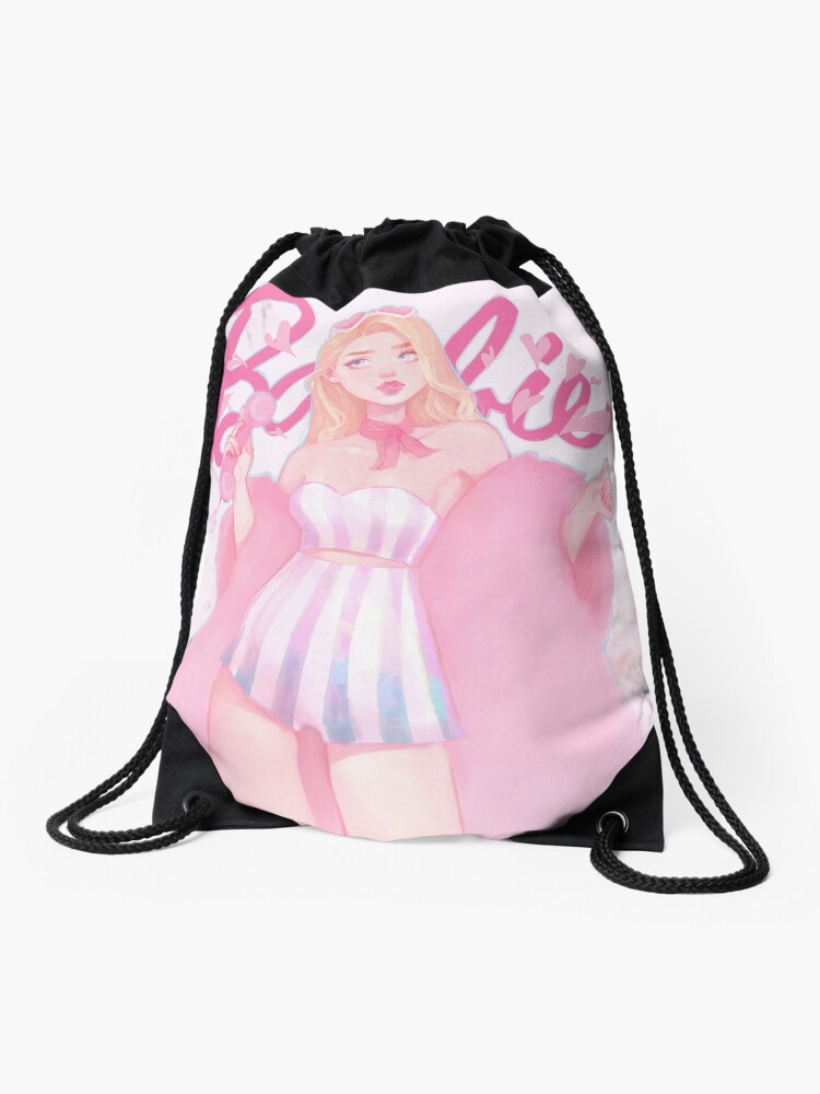 barbie drawstring bag