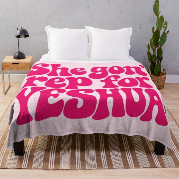 Item preview, She Gon’ Rep for Yeshua, Groovy Hot Pink Christian Typography, Retro Faith Based Statement Design designed and sold by EatPrayLive.