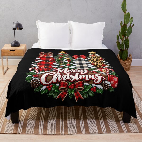 Item preview, Festive Christmas Trees with Merry Christmas Greeting designed and sold by rafaeltto.