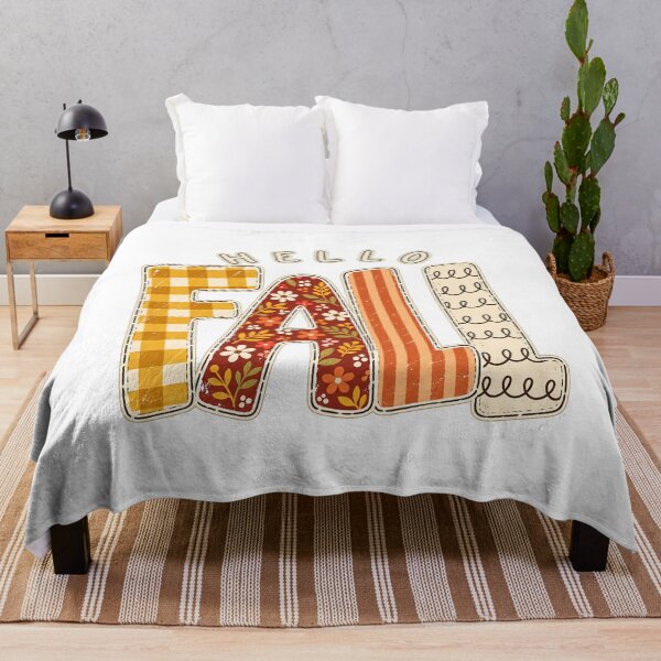 Item preview, Hello Fall Patchwork Autumn Floral designed and sold by DesignArtist.ia.