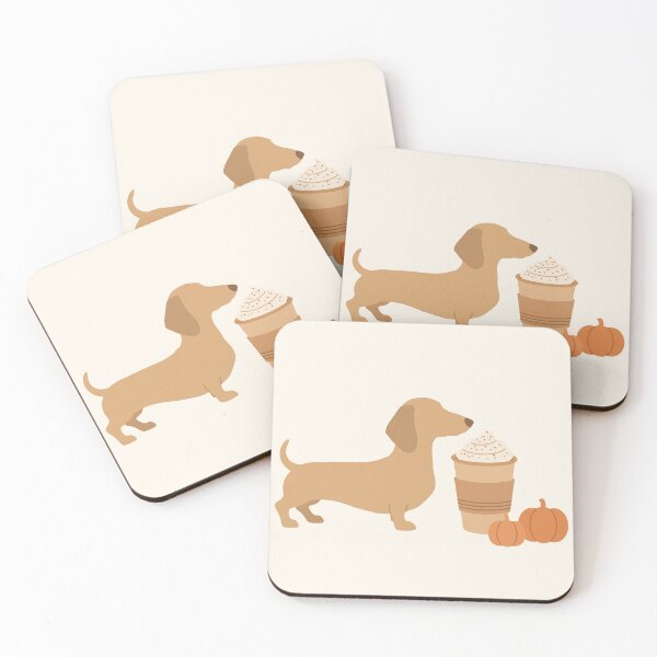 Item preview, Dachshund & Pumpkin Spice Latte — Minimalist Fall designed and sold by LongDogPrintsCo.