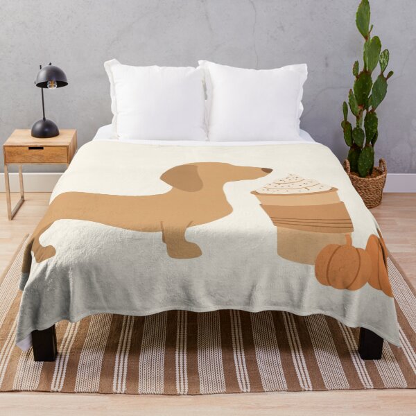 Item preview, Dachshund & Pumpkin Spice Latte — Minimalist Fall designed and sold by LongDogPrintsCo.