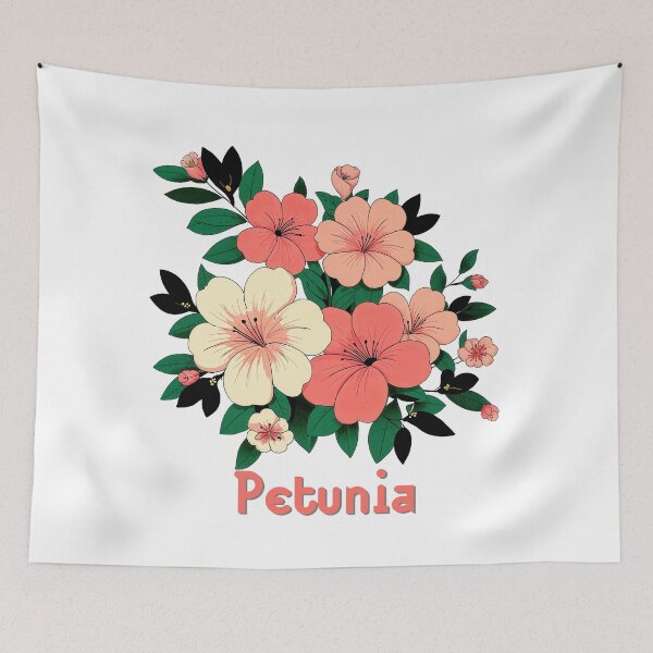 Item preview, Petunia Floral Bouquet Illustration designed and sold by ForeverPrintsOK.