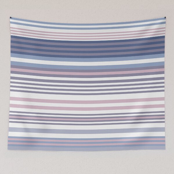Item preview, Soft Stripes in Shades of Blue, Pink and White designed and sold by Kelly Dietrich Mandalas & Colorful Patterns.