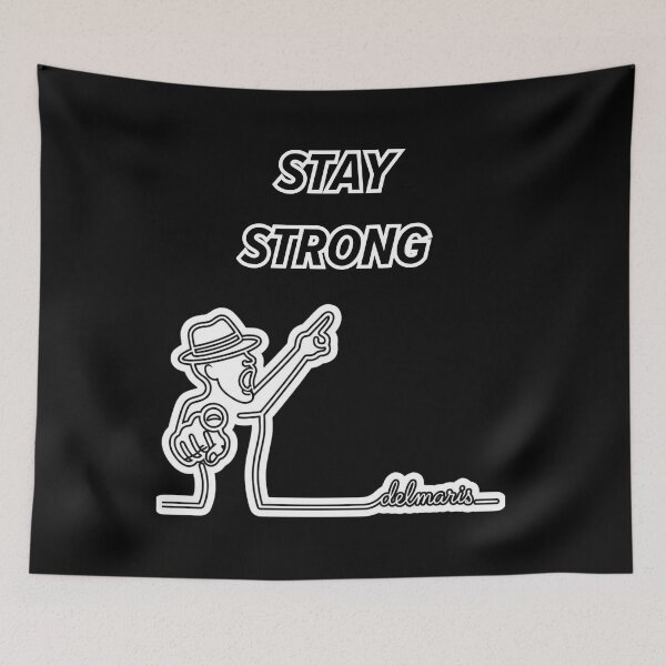 Item preview, ​stay strongMinimalist Hat Man Line Art designed and sold by Delmaris.