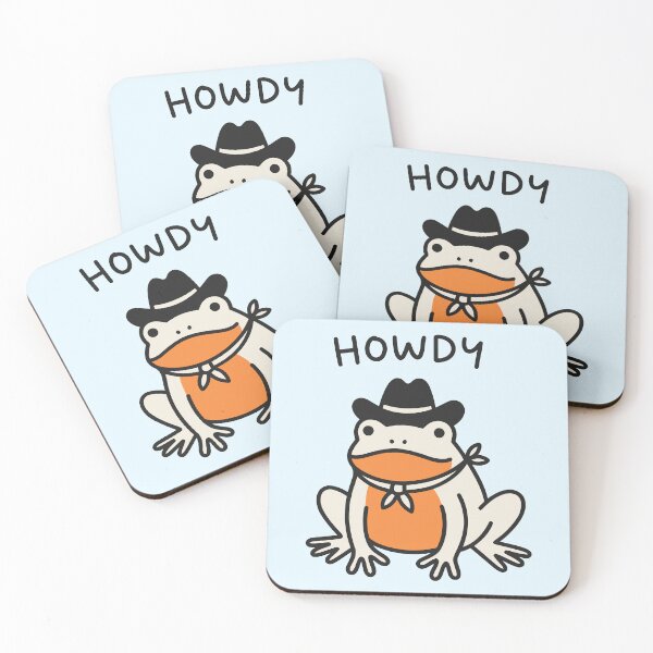Item preview, Howdy Cute Cowboy Frog Western Animal Art designed and sold by Amir Faysal.