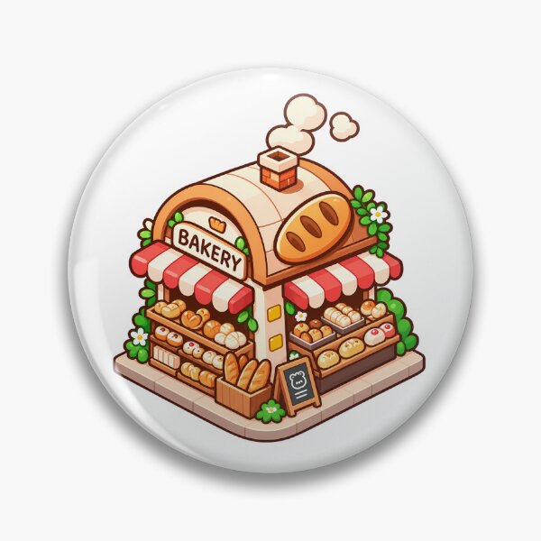 Item preview, Kawaii Bakery Shop Cute Isometric Bread Store Cozy Cottagecore Cartoon designed and sold by mumeaw.