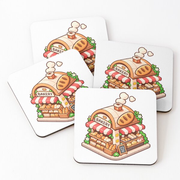 Item preview, Kawaii Bakery Shop Cute Isometric Bread Store Cozy Cottagecore Cartoon designed and sold by mumeaw.