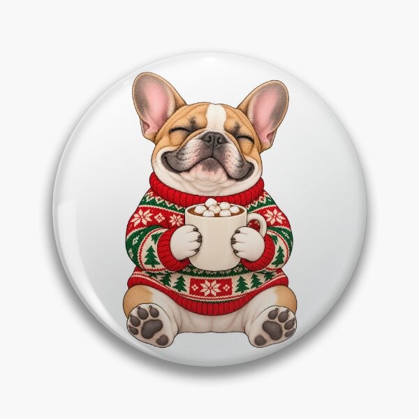 Item preview, French Bulldog Ugly Sweater Hot Cocoa designed and sold by victorsuarez.