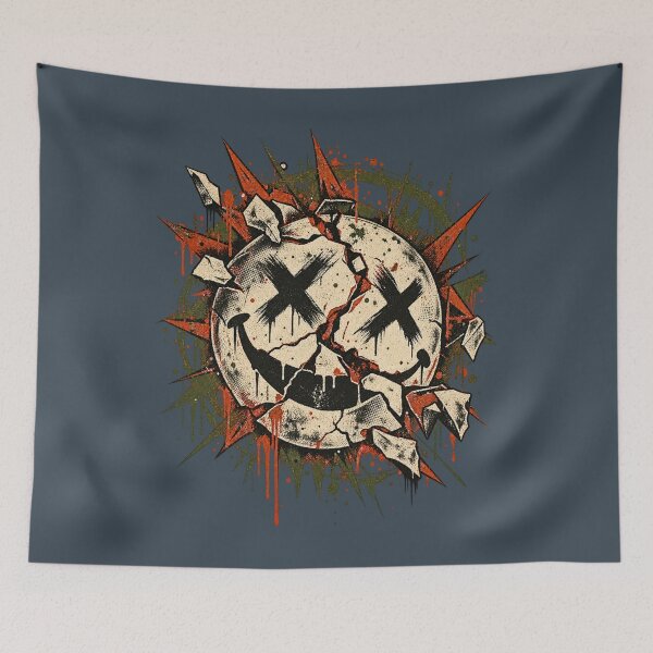 Item preview, Broken Generation - Distressed Pop Punk Smiley Face designed and sold by JonelCrafts.