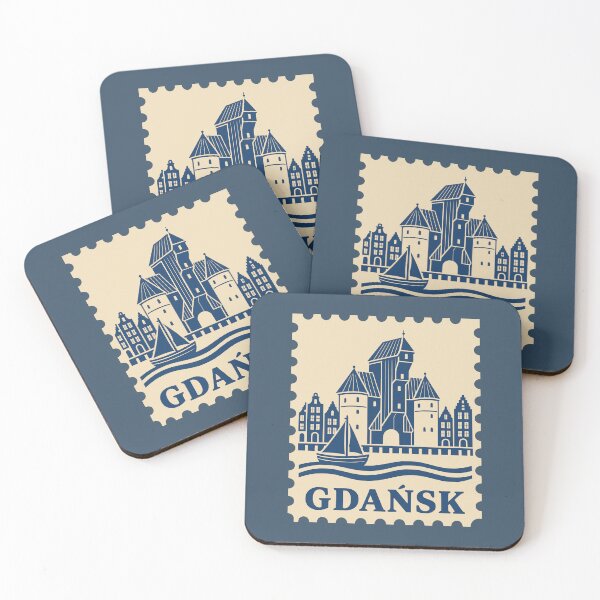 Item preview, Gdansk Poland Historic Crane and Sailboat Stamp designed and sold by MavtM.