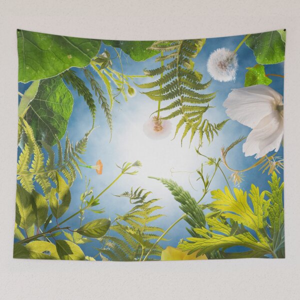 Item preview, Lush Garden Canopy Looking Up - Sunlight & Wild Flora Sky designed and sold by Vizerskaya.