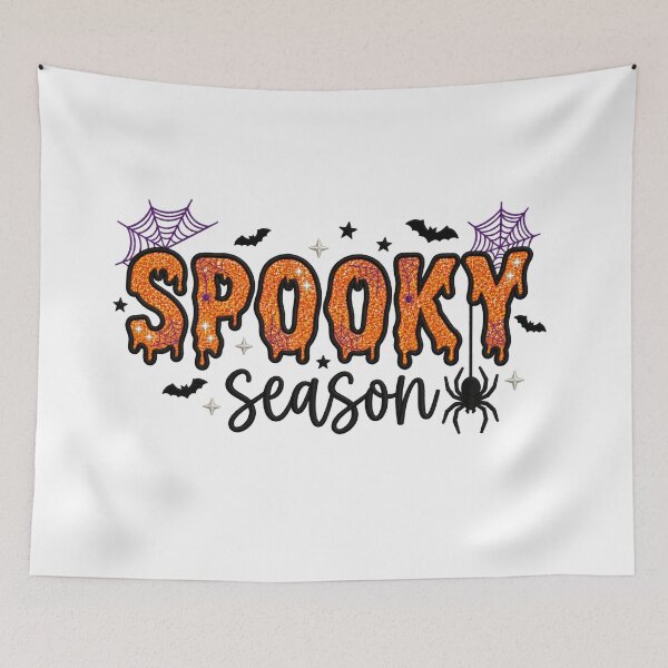 Item preview, Orange Halloween Lettering with Bats and Spiderwebs designed and sold by River Silva.