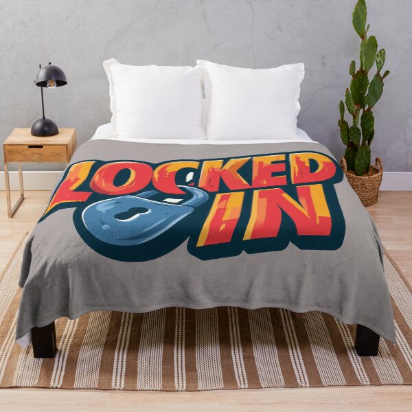Item preview, Locked In Retro Comic Text Design with Blue Padlock designed and sold by peterdesigns.
