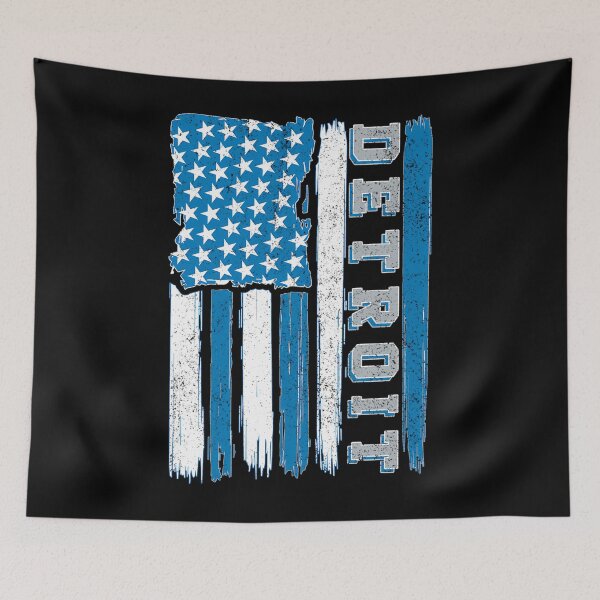 Item preview, Detroit Us Flag Distressed Football Sports designed and sold by POPPINS-ART.