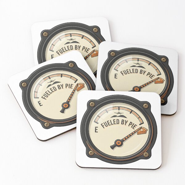 Item preview, Fueled by Pie - Vintage Aircraft Fuel Gauge Thanksgiving Humor designed and sold by EMaviation_.