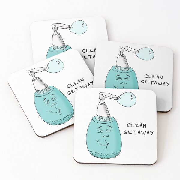 Item preview, Clean Getaway | Funny Liquid Soap Visual Pun Sticker designed and sold by MyxaART.