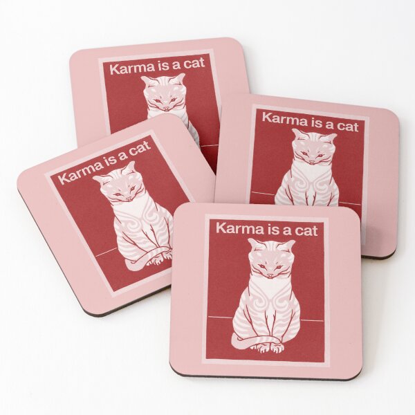 Item preview, Karma is a cat postage stamp designed and sold by MoodleDoon.