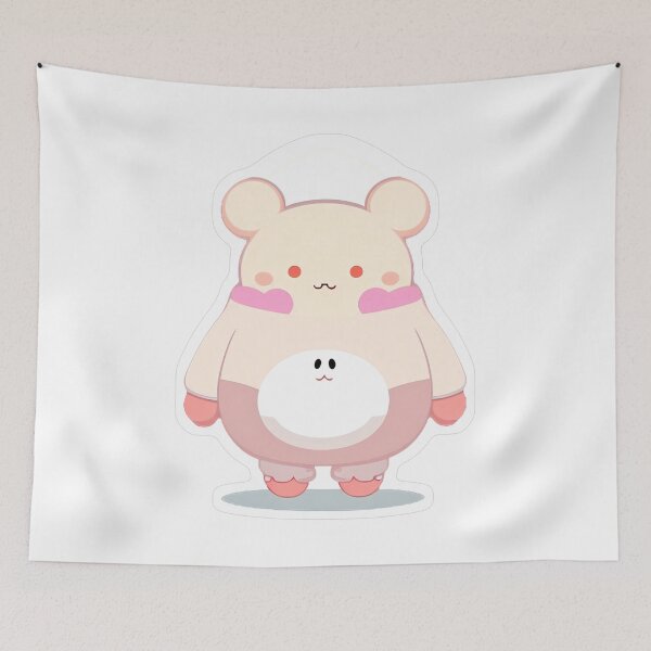Item preview, Chubby Pastel Pink Bear Chef Sticker designed and sold by For-Cat Studio.