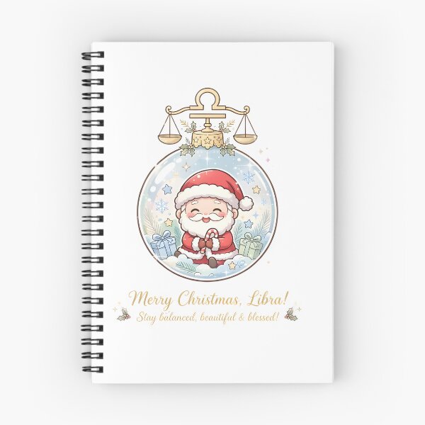 Item preview, Cute Libra Santa Christmas Snow Globe Gift designed and sold by Zodiac Celestial Art.