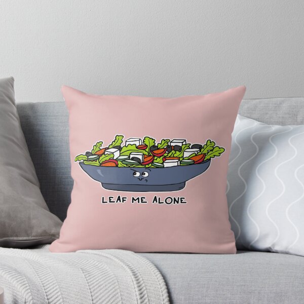 Item preview, Leaf Me Alone | Funny Salad Plant Based Visual Pun Sticker designed and sold by MyxaART.