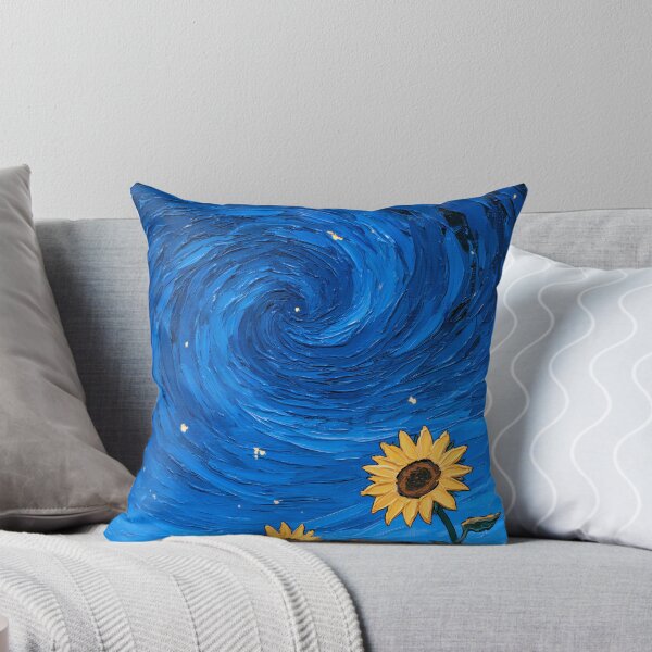 Item preview, Three Sunflowers Under a Swirling Night Sky designed and sold by codex401.