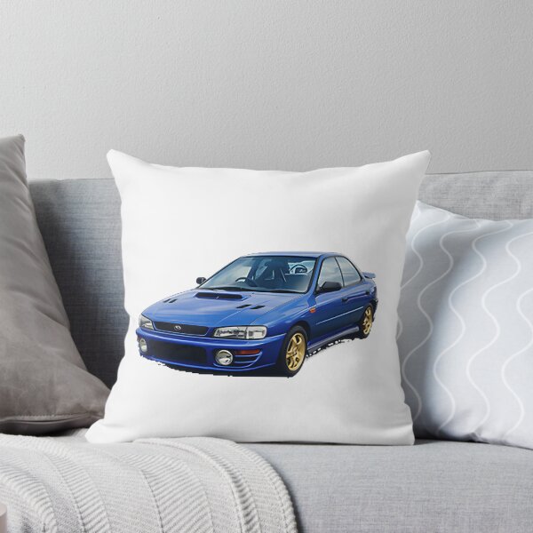 Artikelvorschau, Illustration eines blauen Subaru Impreza für Auto-Enthusiasten und Rennsportfans entworfen und verkauft von GanzoDesing.