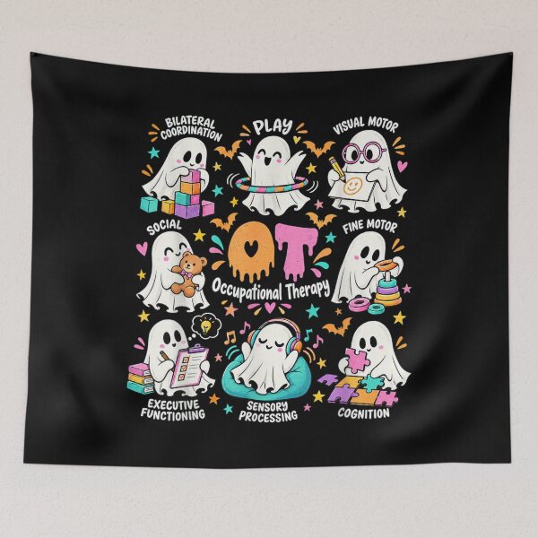 Item preview, OT Occupational Therapy Therapist Halloween Spooky OTA Ghost designed and sold by River Silva.