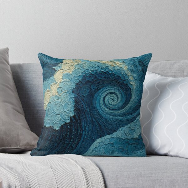Item preview, Giant Swirling Wave and Tiny White Cat designed and sold by codex401.