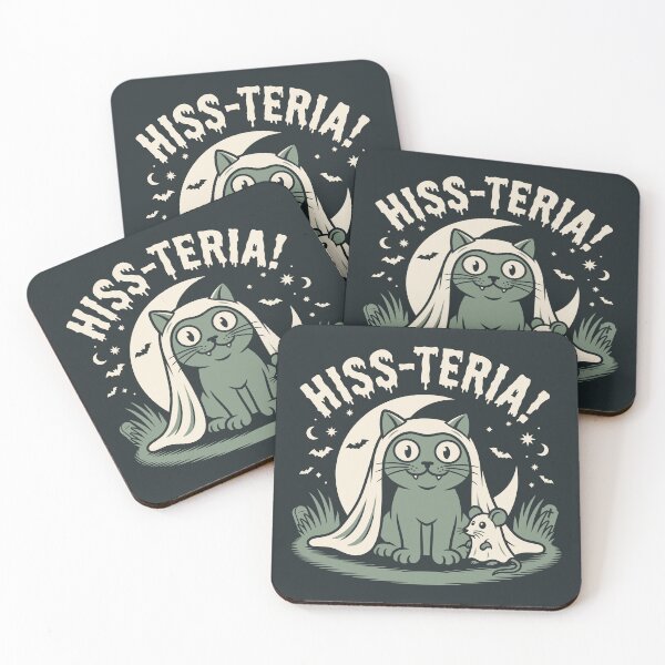 Item preview, Hiss-teria Cute Ghost Cat And Mouse Halloween designed and sold by Amir Faysal.